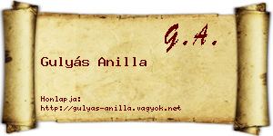 Gulyás Anilla névjegykártya
